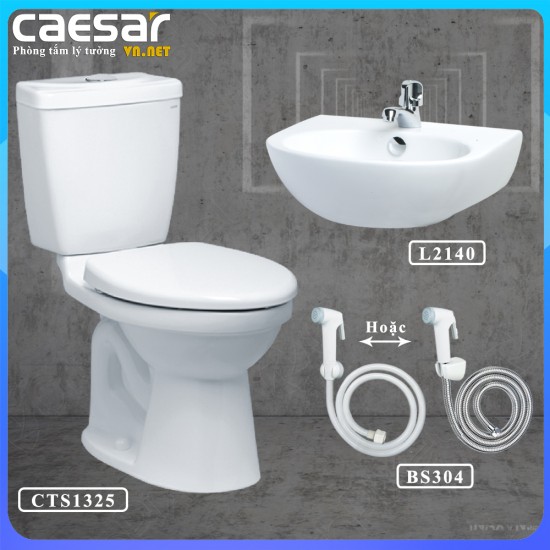 Combo khuyến mãi bồn cầu Caesar CTS1325 gói A4 - CAESARVN