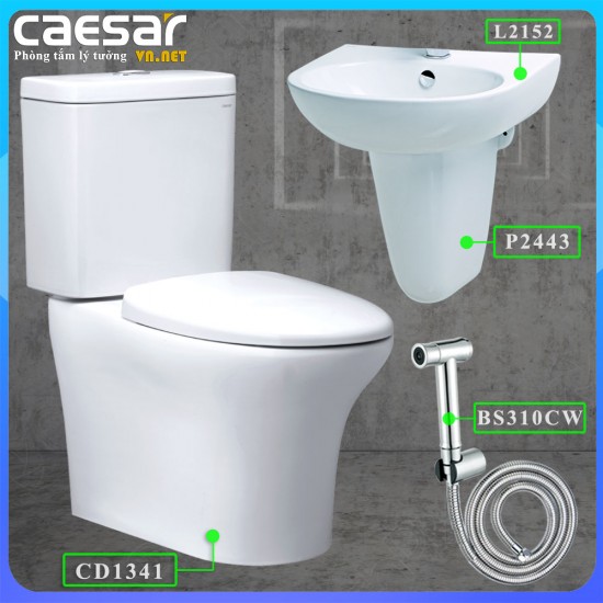 Combo khuyến mãi bồn cầu Caesar CD1341 gói G1 - CAESARVN