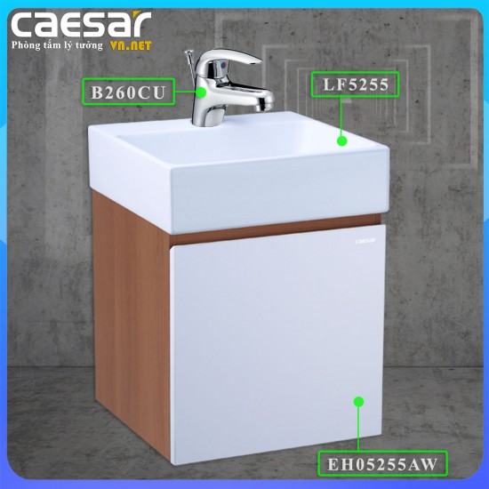 Combo khuyến mãi chậu rửa lavabo liền tủ Caesar LF5255 + EH05255A + B260CU - CAESARVN