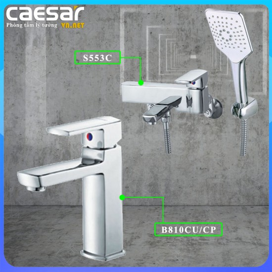 Combo khuyến mãi sen vòi nóng lạnh Caesar S553C + B550CU gói S14 - CAESARVN